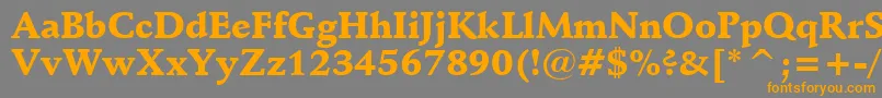 SchneidlerBlackBt Font – Orange Fonts on Gray Background