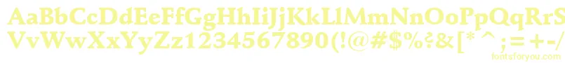 SchneidlerBlackBt Font – Yellow Fonts on White Background