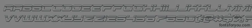 Gypsykillerbulletital-Schriftart – Schwarze Schriften auf grauem Hintergrund