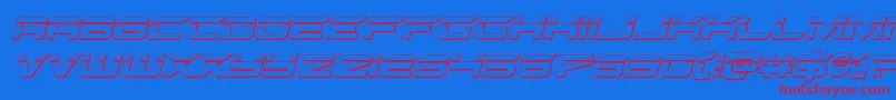 Gypsykillerbulletital Font – Red Fonts on Blue Background