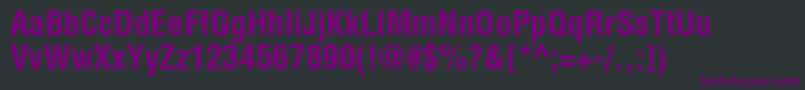 HelveticaltstdBoldcond-fontti – violetit fontit mustalla taustalla