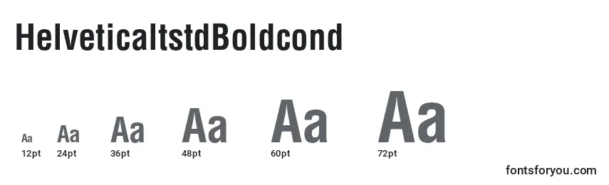 HelveticaltstdBoldcond Font Sizes