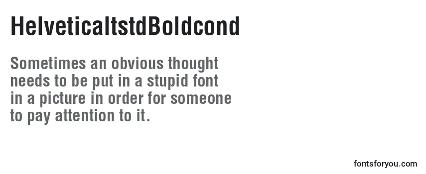 HelveticaltstdBoldcond Font