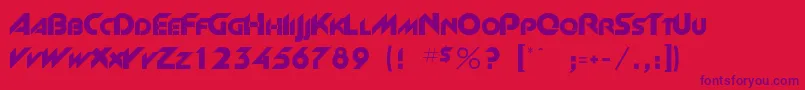 Newgarrett Font – Purple Fonts on Red Background