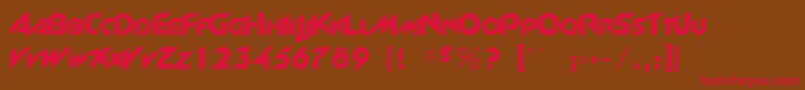 Newgarrett Font – Red Fonts on Brown Background