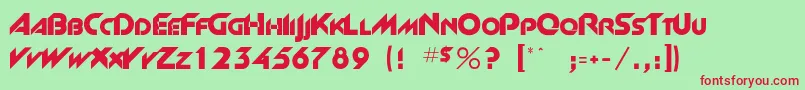 Newgarrett Font – Red Fonts on Green Background