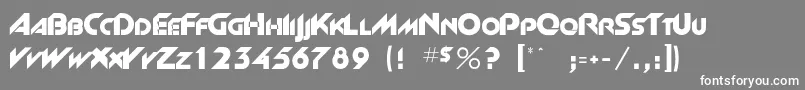 Newgarrett Font – White Fonts on Gray Background