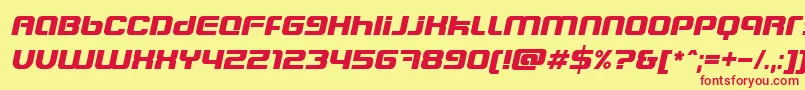 Blasteei Font – Red Fonts on Yellow Background