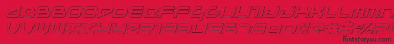 Travelersi Font – Black Fonts on Red Background