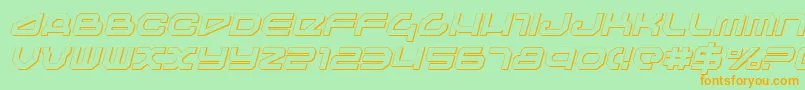 Travelersi Font – Orange Fonts on Green Background