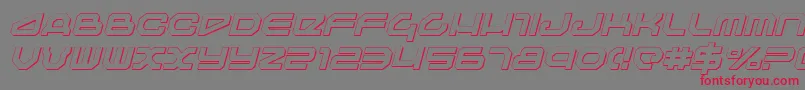 フォントTravelersi – 赤い文字の灰色の背景