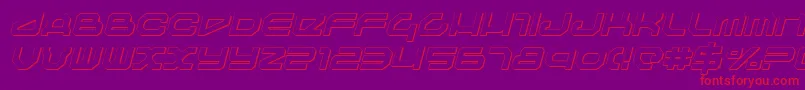 Travelersi Font – Red Fonts on Purple Background