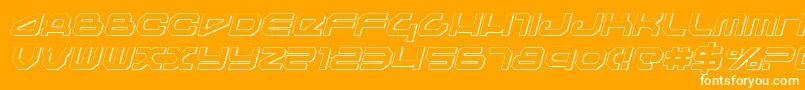 Шрифт Travelersi – белые шрифты на оранжевом фоне