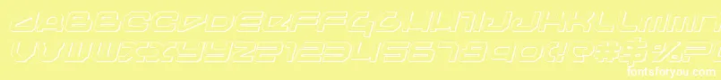 Travelersi Font – White Fonts on Yellow Background