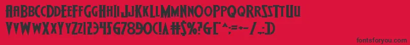 Wolfsbane2iiexpand Font – Black Fonts on Red Background