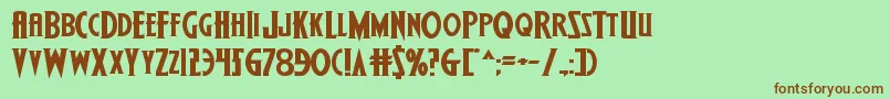 Wolfsbane2iiexpand Font – Brown Fonts on Green Background