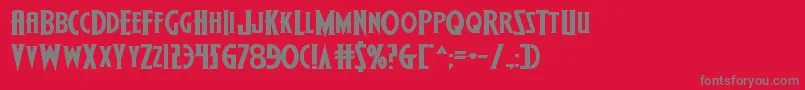 Wolfsbane2iiexpand Font – Gray Fonts on Red Background