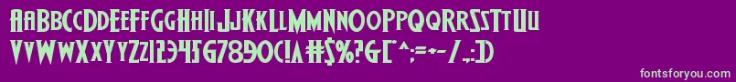 Wolfsbane2iiexpand Font – Green Fonts on Purple Background