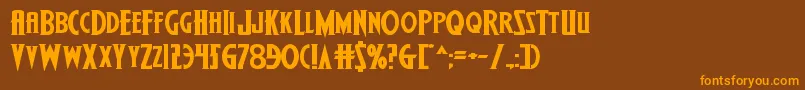 Wolfsbane2iiexpand Font – Orange Fonts on Brown Background