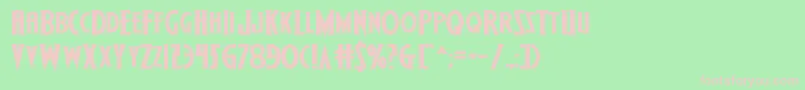 Wolfsbane2iiexpand Font – Pink Fonts on Green Background