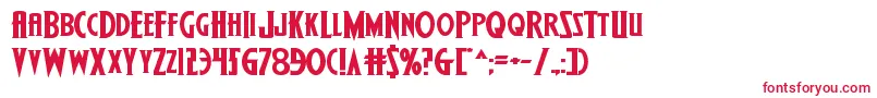フォントWolfsbane2iiexpand – 白い背景に赤い文字