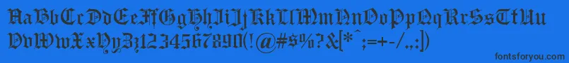 フォントHeadlinetext – 黒い文字の青い背景