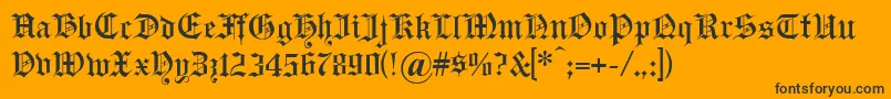 フォントHeadlinetext – 黒い文字のオレンジの背景