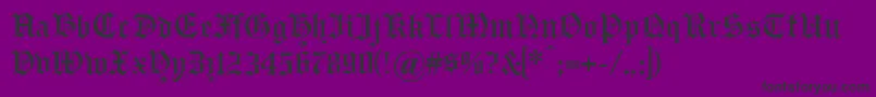Headlinetext-fontti – mustat fontit violetilla taustalla