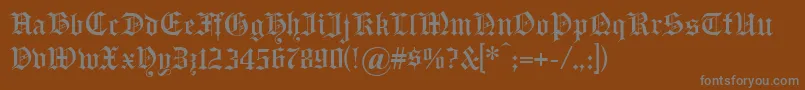 フォントHeadlinetext – 茶色の背景に灰色の文字