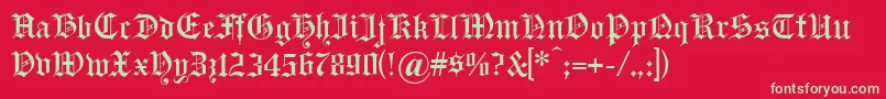 フォントHeadlinetext – 赤い背景に緑の文字