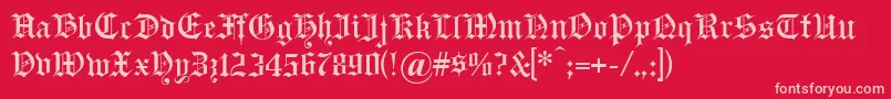 Headlinetext Font – Pink Fonts on Red Background