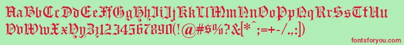 Headlinetext Font – Red Fonts on Green Background