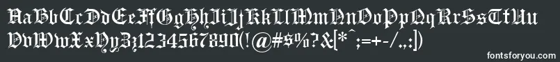 フォントHeadlinetext – 黒い背景に白い文字