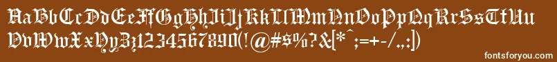 フォントHeadlinetext – 茶色の背景に白い文字