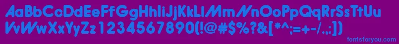 Hirukoblackalternate Font – Blue Fonts on Purple Background
