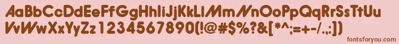 Hirukoblackalternate Font – Brown Fonts on Pink Background