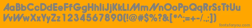 Hirukoblackalternate Font – Gray Fonts on Orange Background