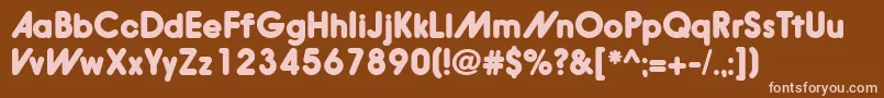 Hirukoblackalternate Font – Pink Fonts on Brown Background
