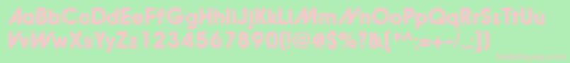 Hirukoblackalternate Font – Pink Fonts on Green Background