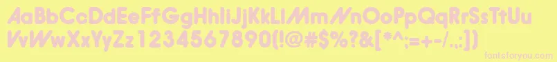 Hirukoblackalternate Font – Pink Fonts on Yellow Background