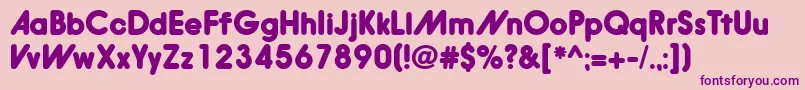 Hirukoblackalternate Font – Purple Fonts on Pink Background