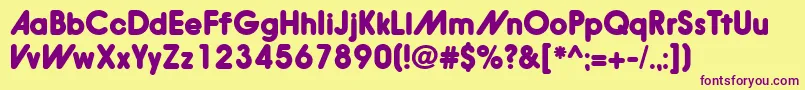 Hirukoblackalternate Font – Purple Fonts on Yellow Background