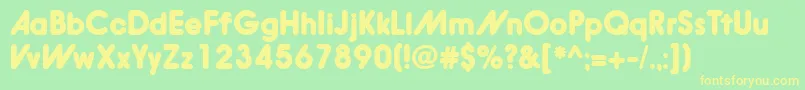 Hirukoblackalternate Font – Yellow Fonts on Green Background