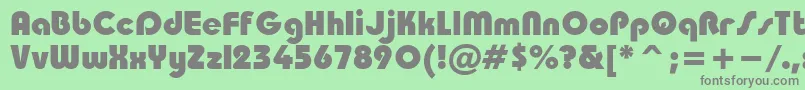 SanasoftTaurusHeavy.Kz Font – Gray Fonts on Green Background