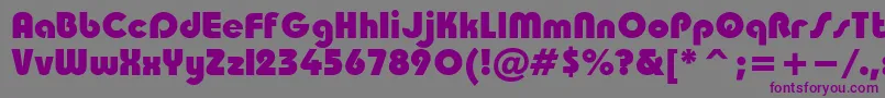 SanasoftTaurusHeavy.Kz Font – Purple Fonts on Gray Background