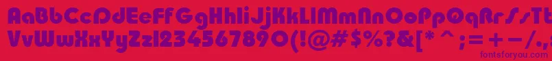 SanasoftTaurusHeavy.Kz Font – Purple Fonts on Red Background
