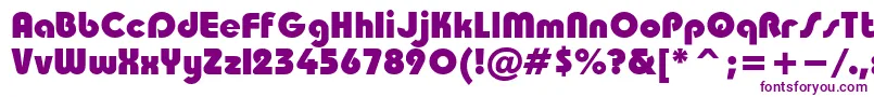 SanasoftTaurusHeavy.Kz Font – Purple Fonts on White Background