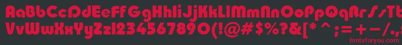 SanasoftTaurusHeavy.Kz Font – Red Fonts on Black Background
