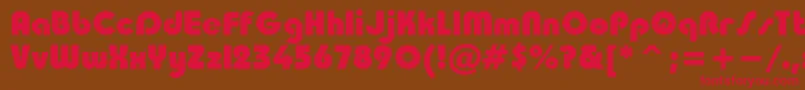 SanasoftTaurusHeavy.Kz Font – Red Fonts on Brown Background