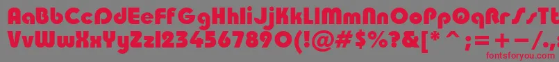SanasoftTaurusHeavy.Kz Font – Red Fonts on Gray Background